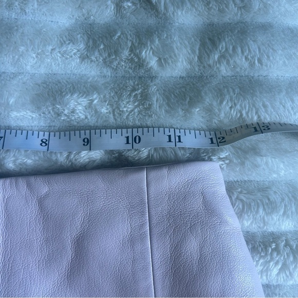 Sunday Best By Aritzia Womens US0 Baby Pink Faux Leather Mini Skirt - Picture 4 of 8